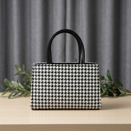 MASHO HANDBAG BLACK _WHITE
