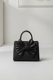 BAGORA BOW TOTE BAG BLACK