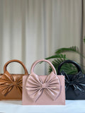 BAGORA BOW TOTE BAG BLACK