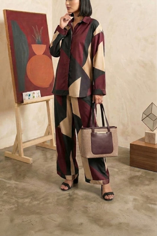 AURA LUXE TOTE BAG_COFFEE BRWON