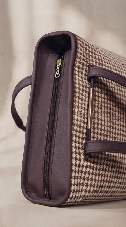 AURA LUXE TOTE BAG_COFFEE BRWON