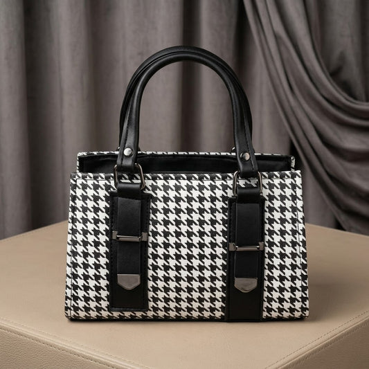 MASHO HANDBAG BLACK _WHITE