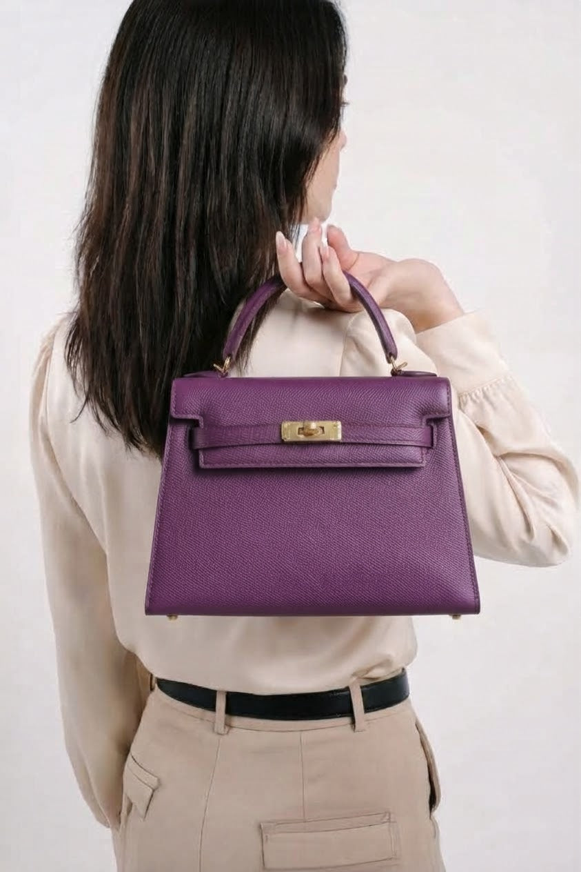 ZELLENA EURAN HAND BAG _ PURPLE